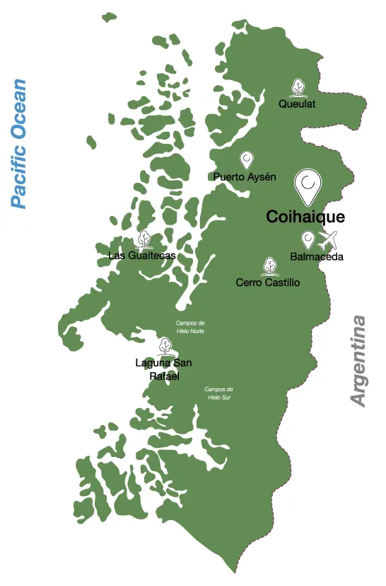 Carretera Austral Chile map - legendary road route through Patagonia guide
